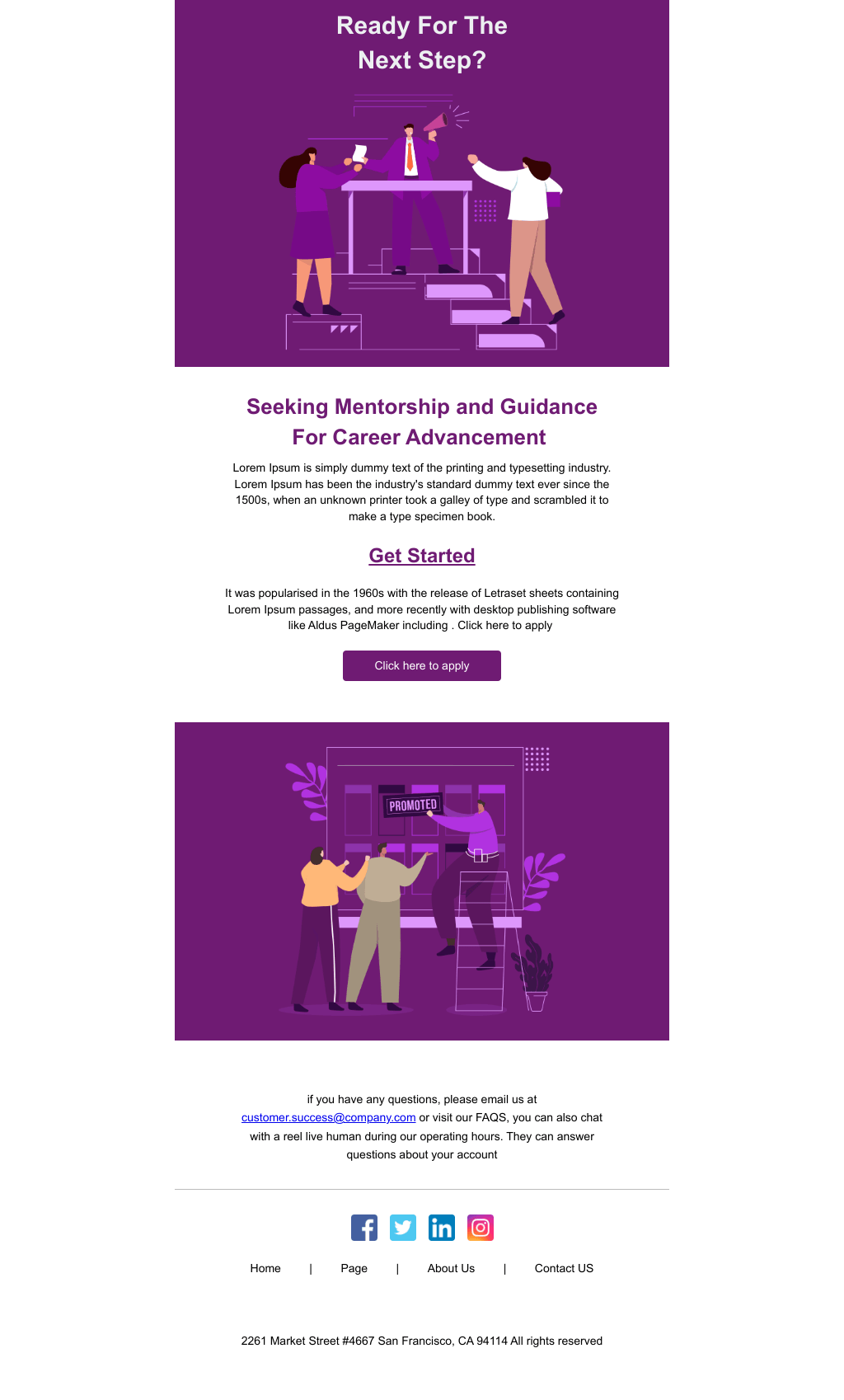 Laravel Mail Template - Career Advancement