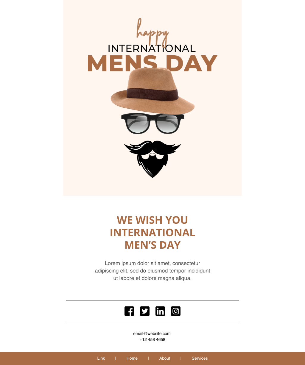Laravel Mail Template - Celebrating International Men's Day