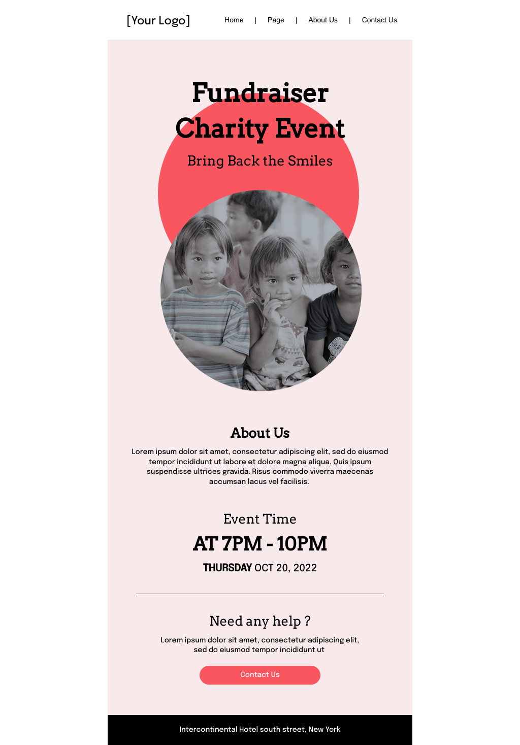 Laravel Mail Template - Charity Fair