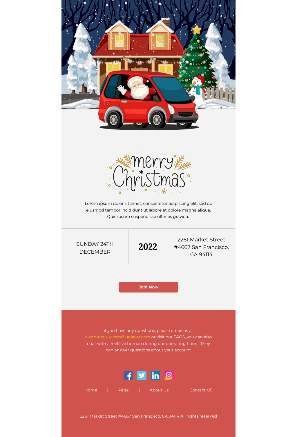 Laravel Mail Template - Christmas Eve