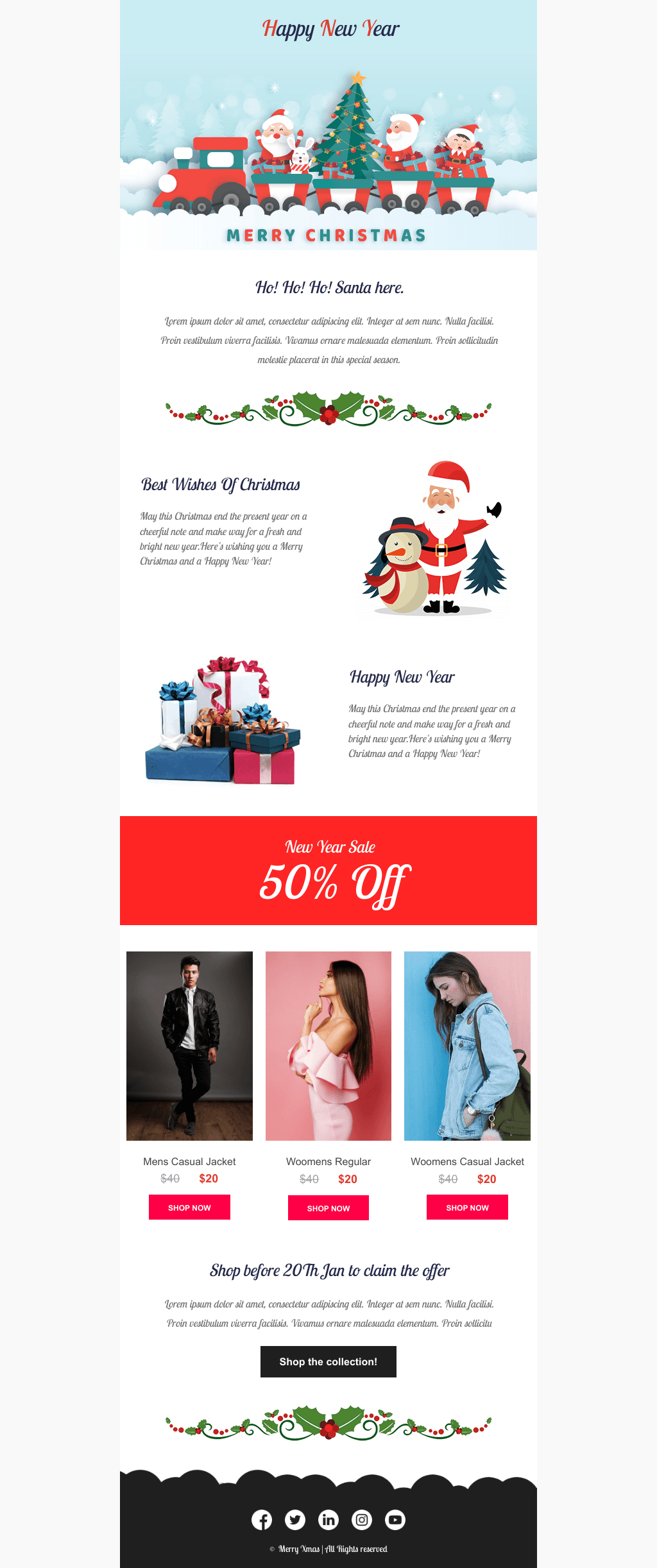 Laravel Mail Template - Christmas Mega Discount
