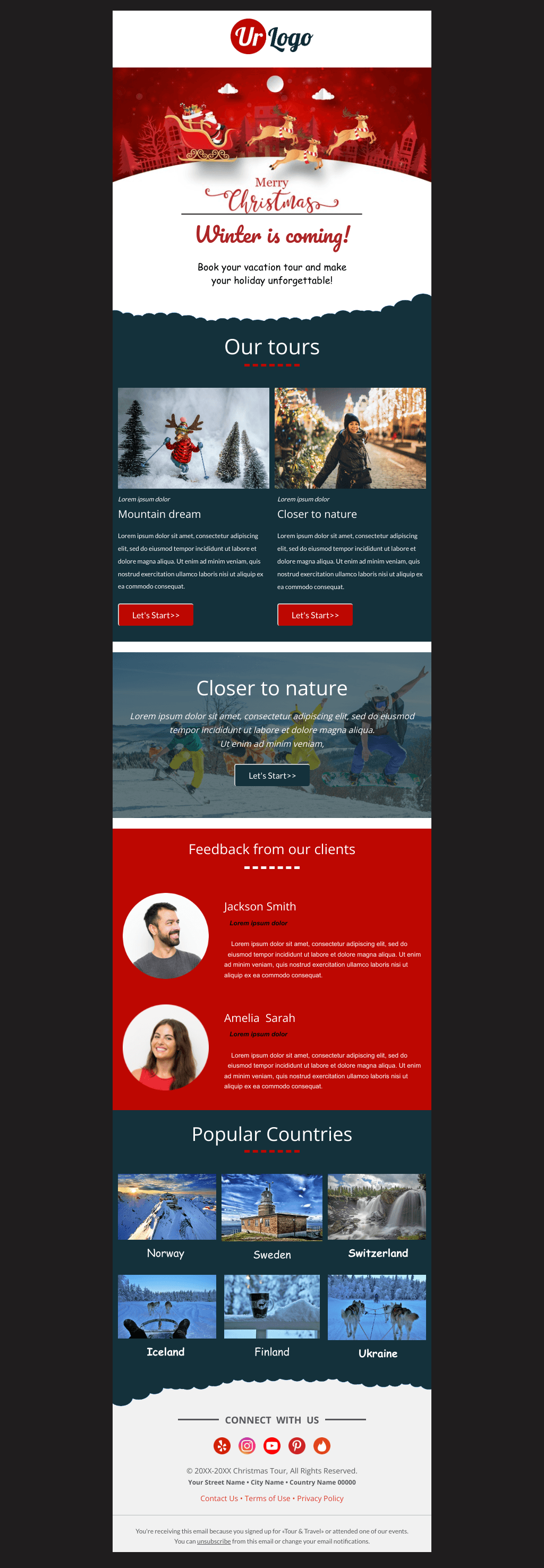 Laravel Mail Template - Christmas Tour