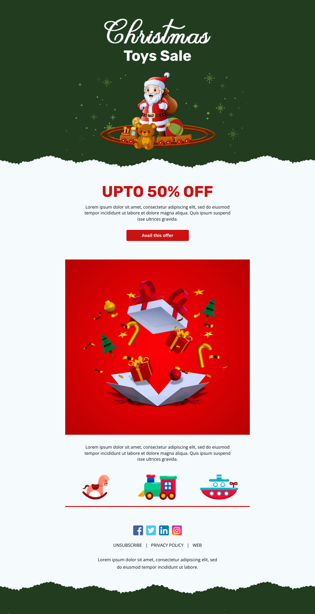 Laravel Mail Template - Christmas Toys Sale