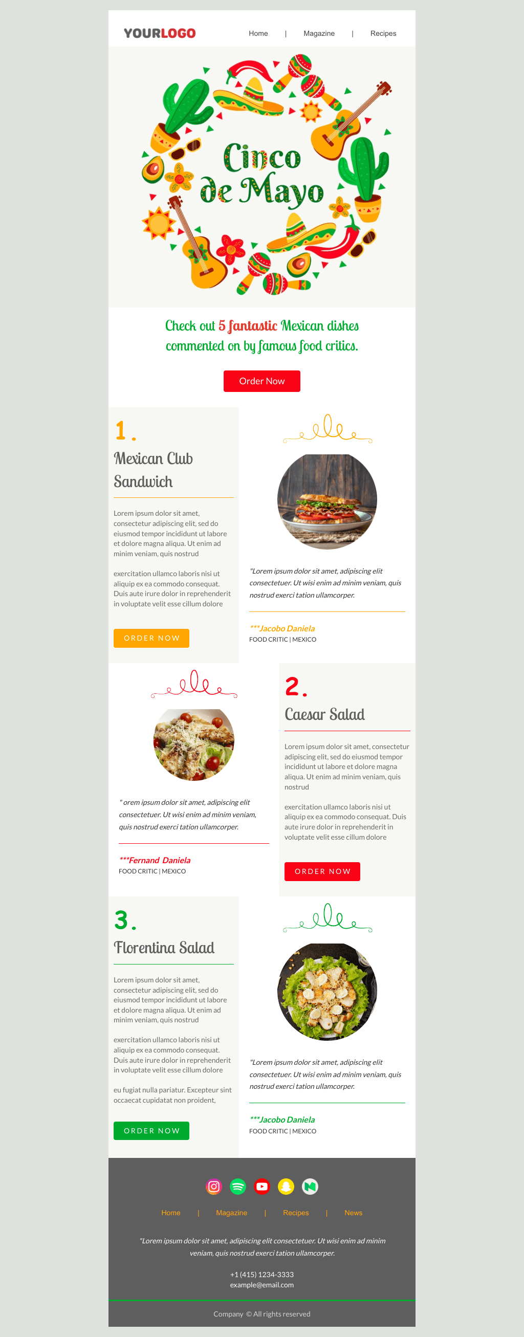Laravel Mail Template - Cinco de Mayo