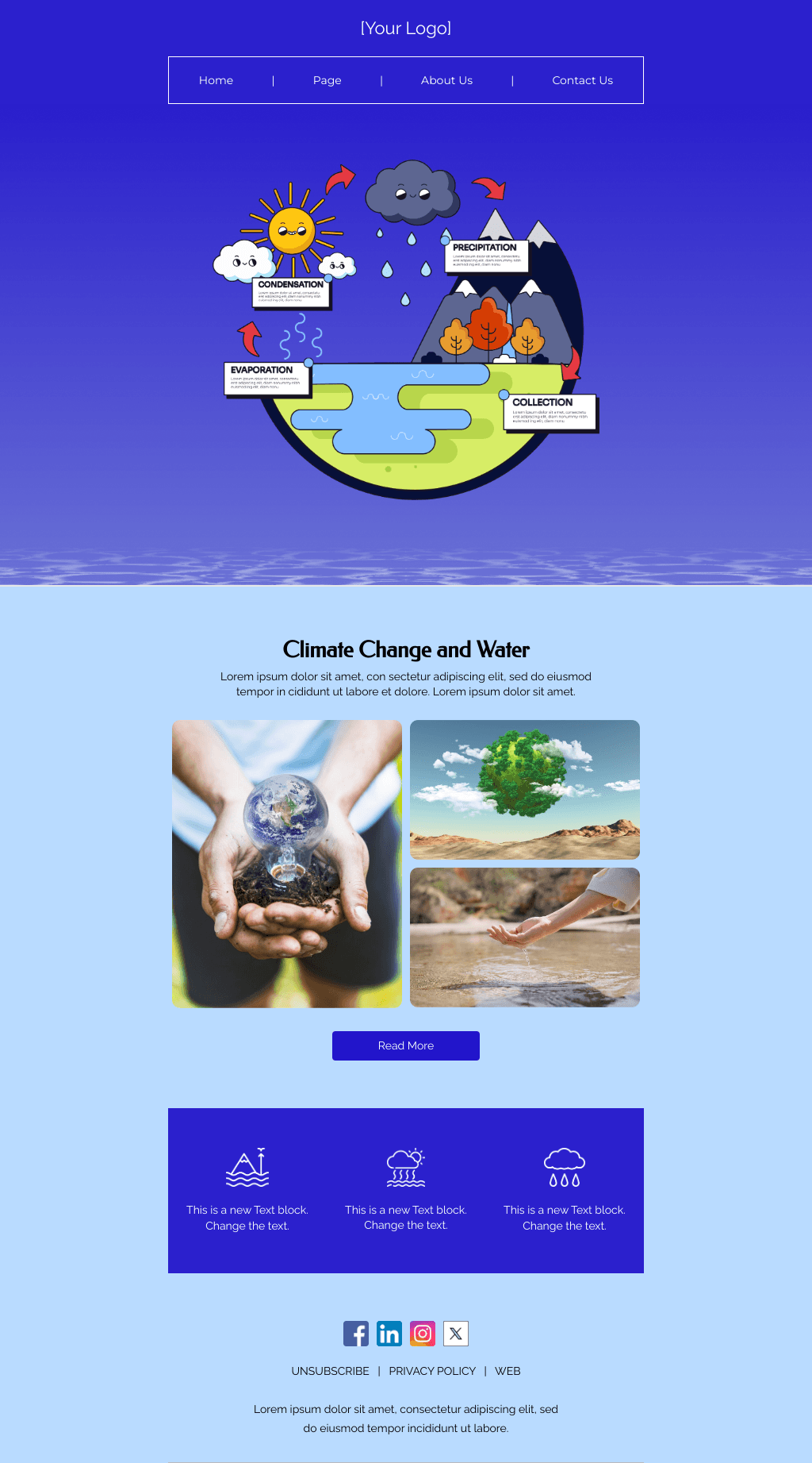 Laravel Mail Template - Climate Change and Water