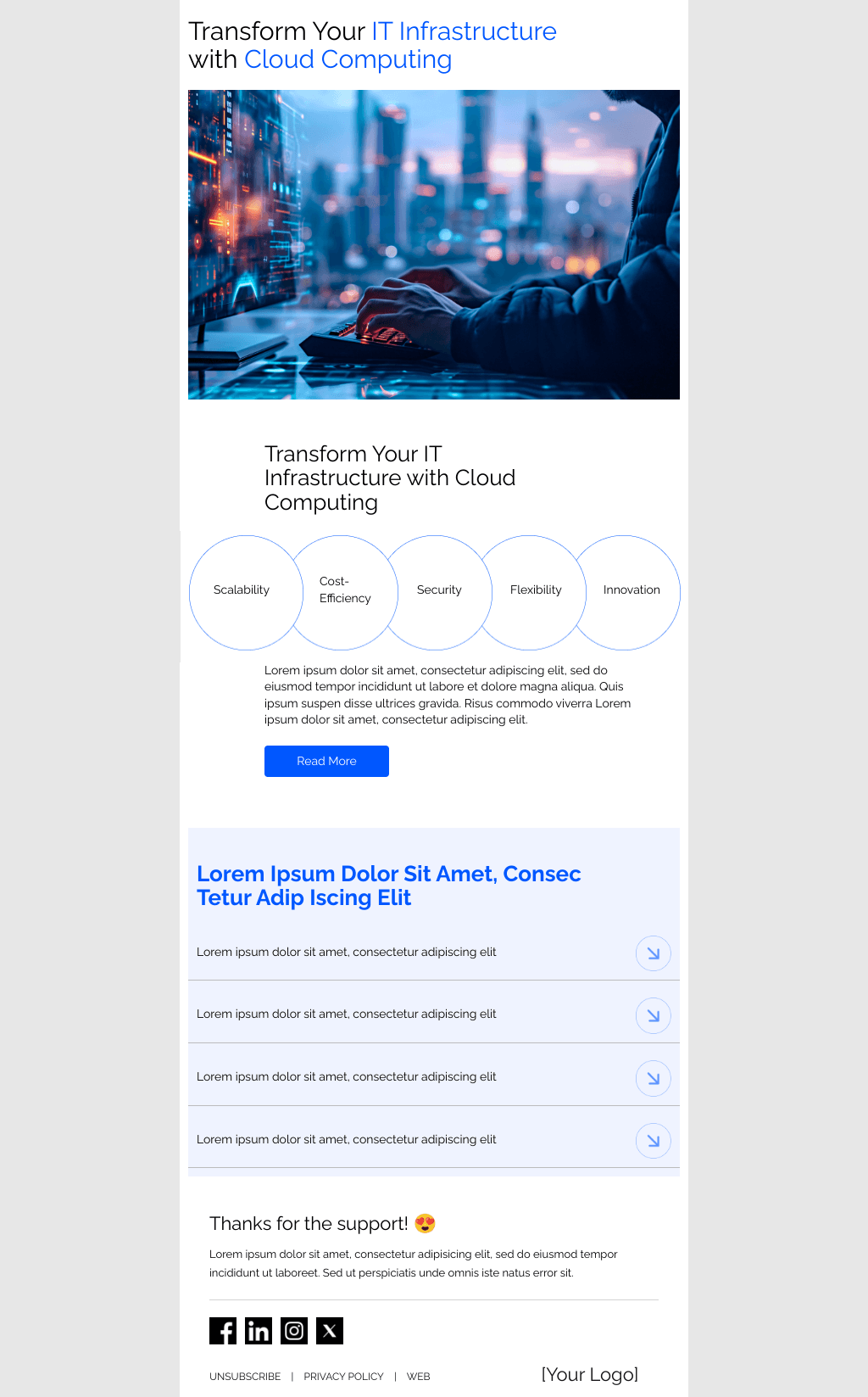Laravel Mail Template - Cloud Computing Solutions