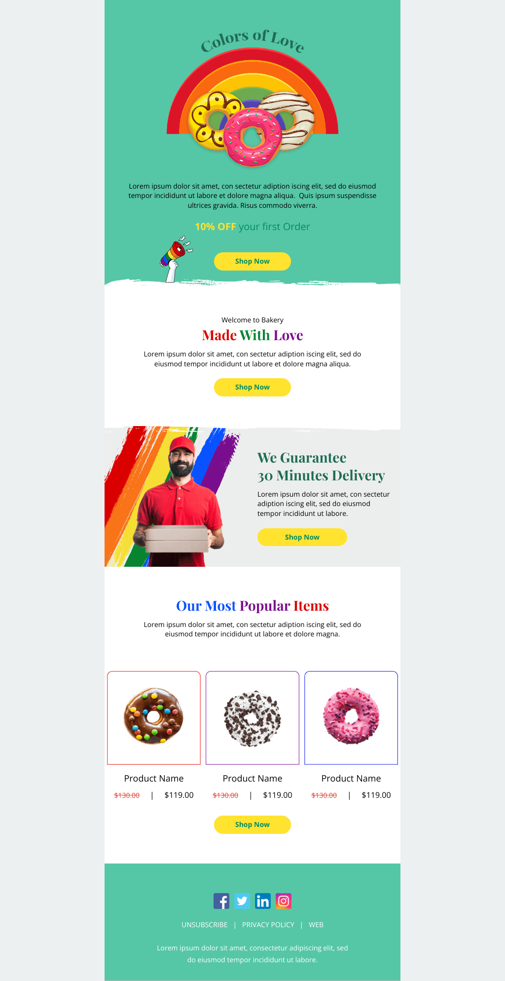 Laravel Mail Template - Colors of Love 