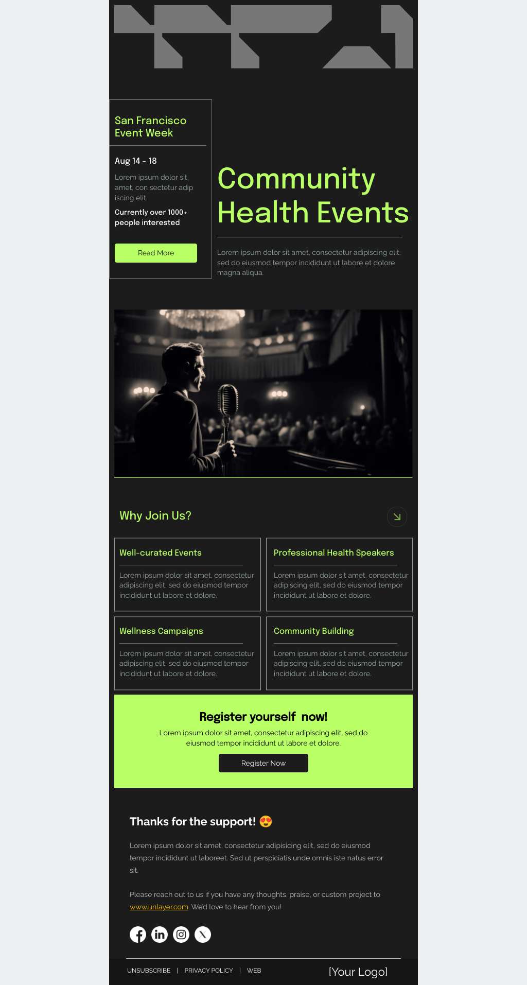 Laravel Mail Template - Community Health Events Calendar