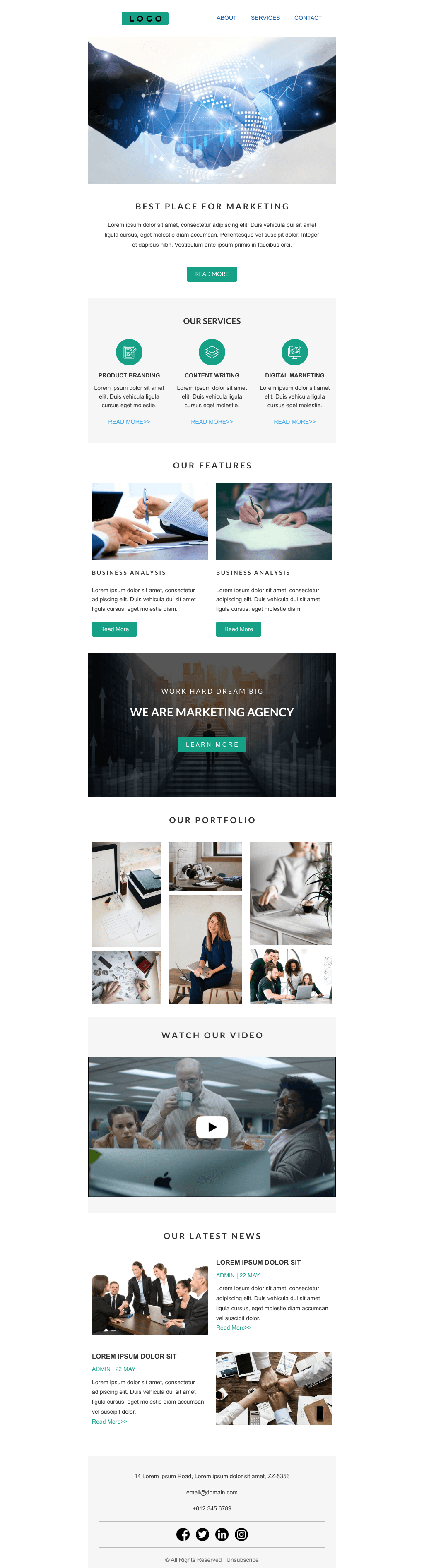Laravel Mail Template - Content Agency