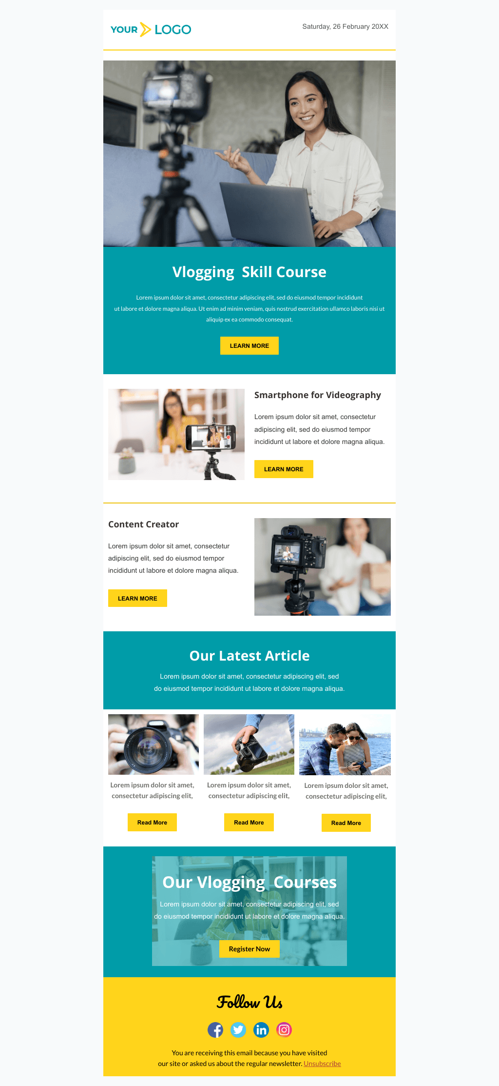 Laravel Mail Template - Content Creator