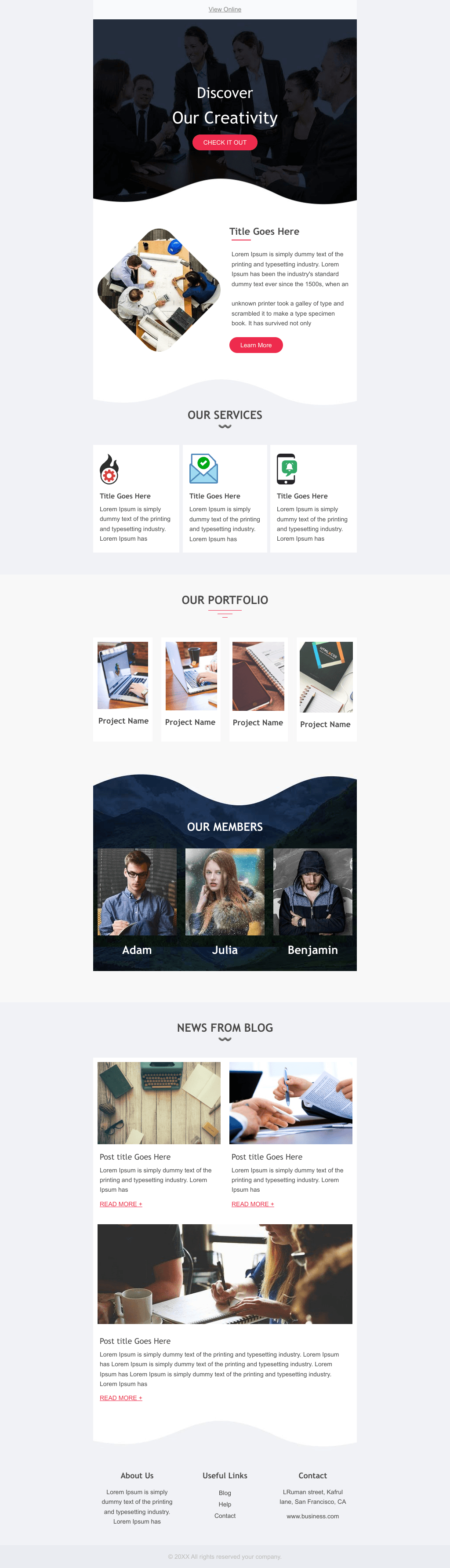 Laravel Mail Template - Corporate Business Newsletter
