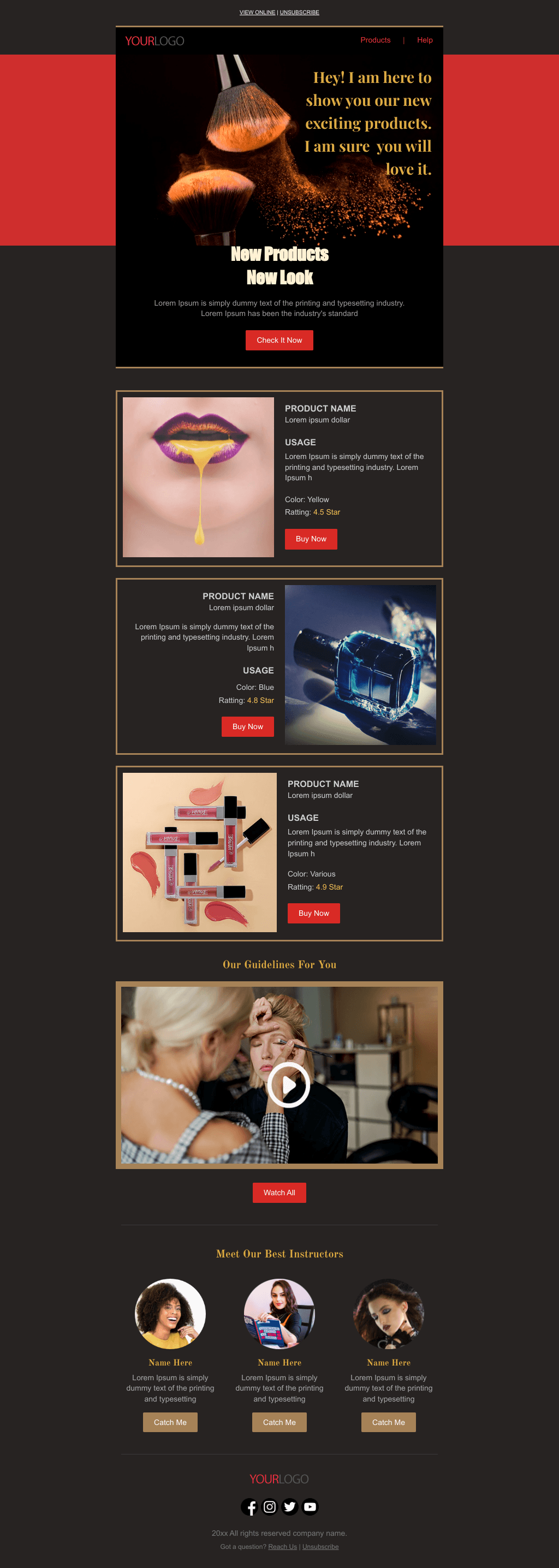 Laravel Mail Template - Cosmetic Products Promotion