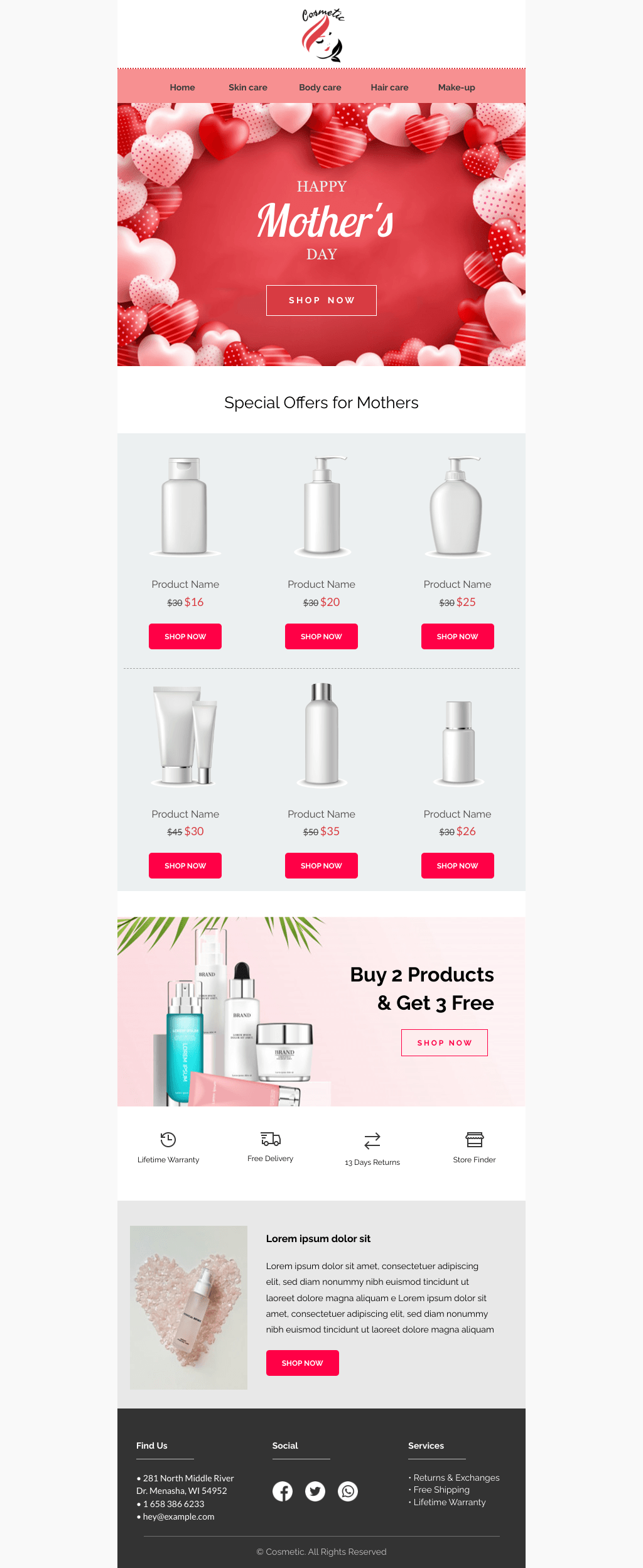 Laravel Mail Template - Cosmetics
