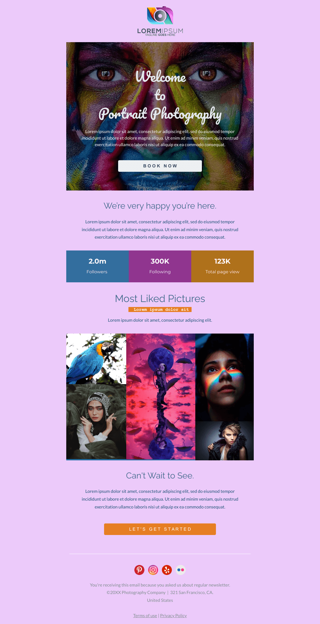 Laravel Mail Template - Creative Portrait Photography