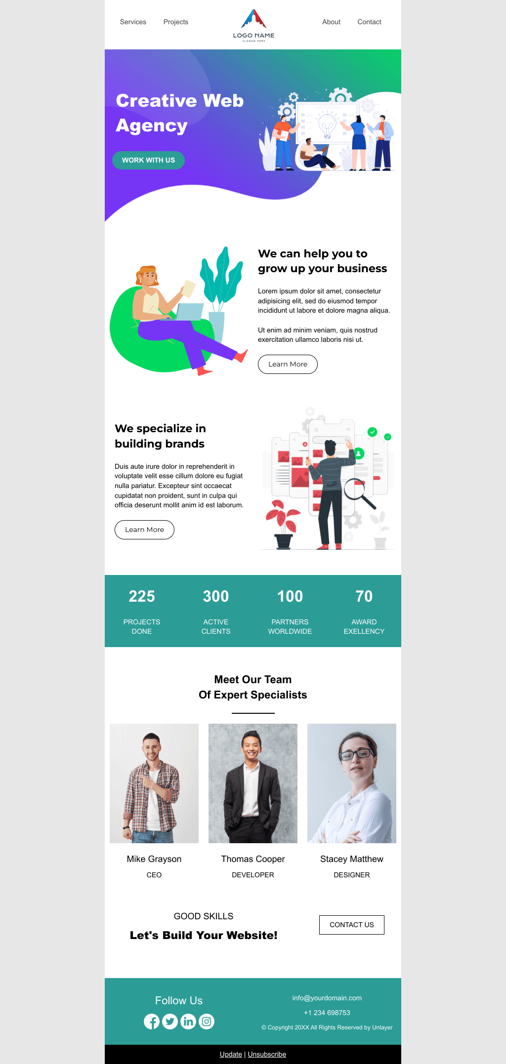 Laravel Mail Template - Creative Web Agency