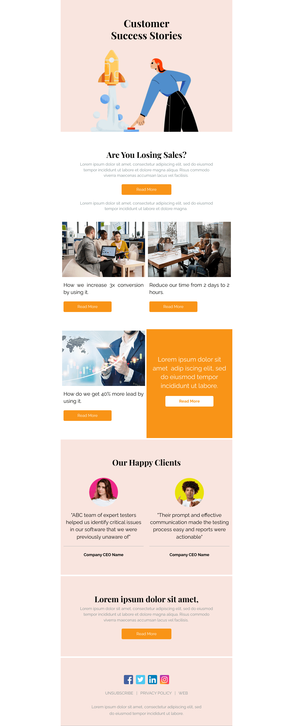 Laravel Mail Template - Customer Success Stories