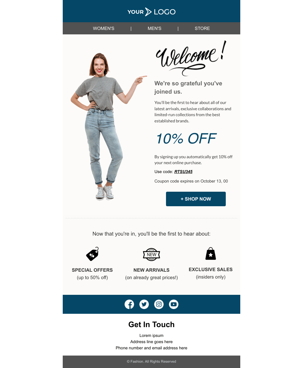 Laravel Mail Template - Customer Welcome
