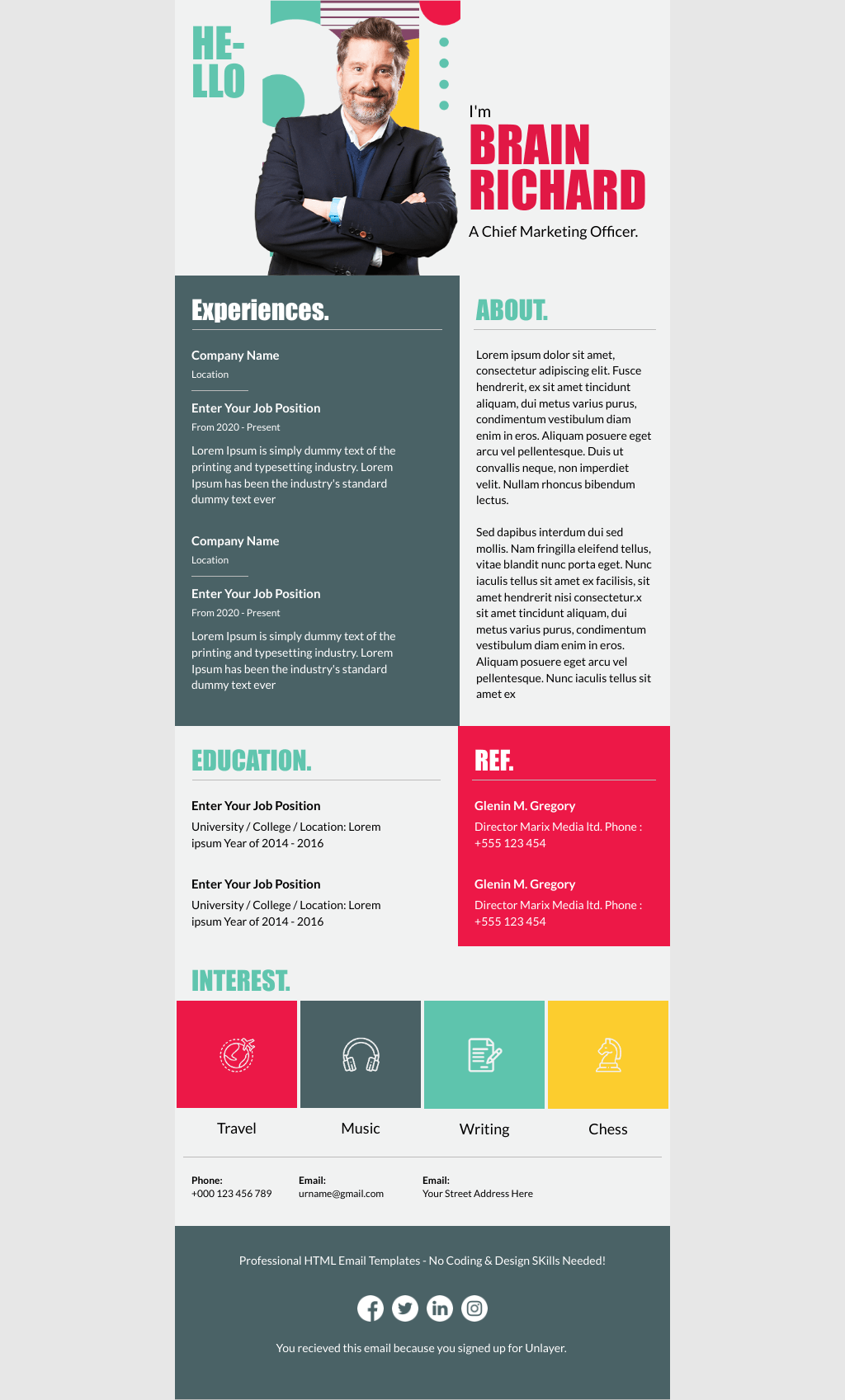 Laravel Mail Template - CV & Resume Template