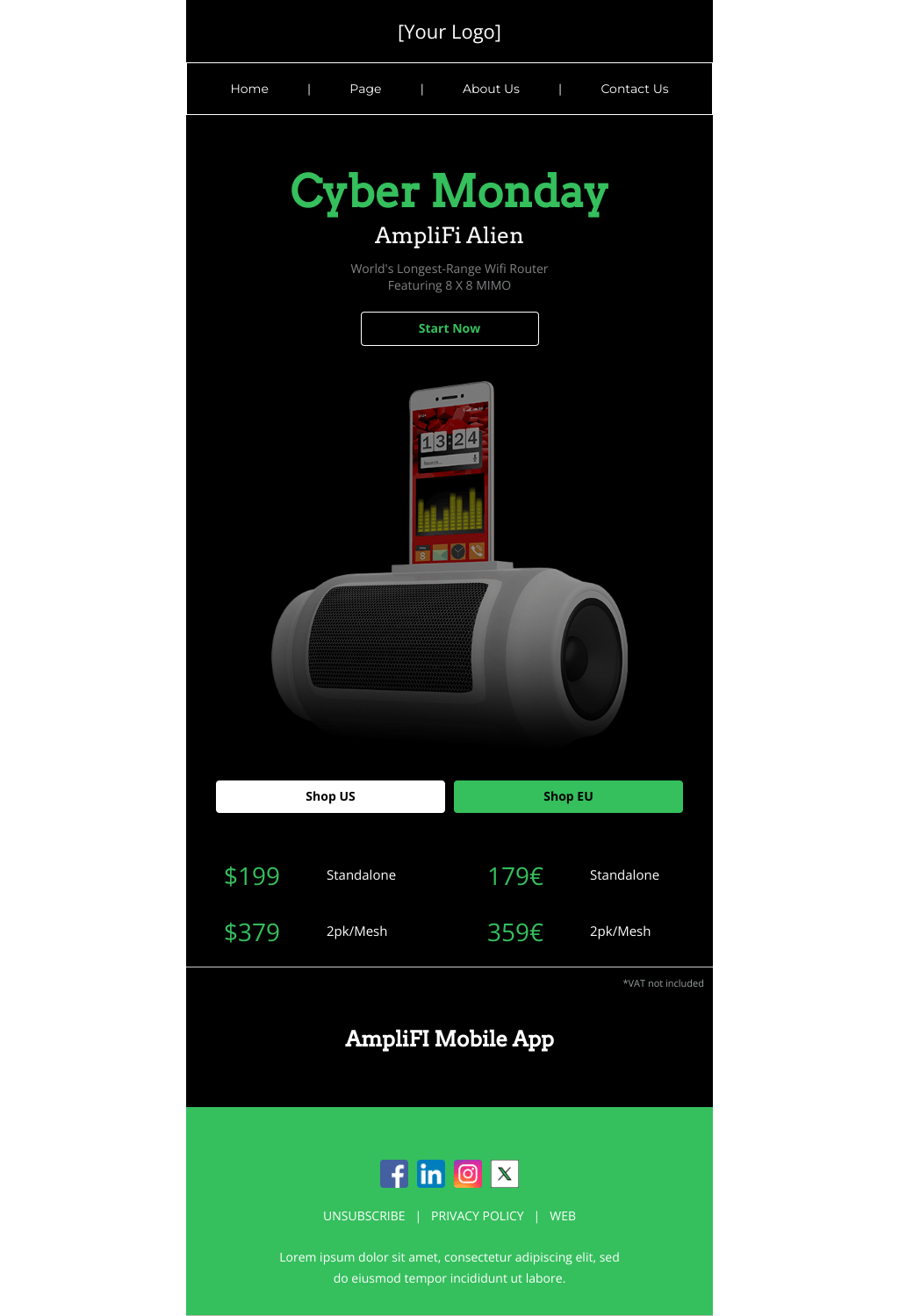 Laravel Mail Template - Cyber Monday Deal