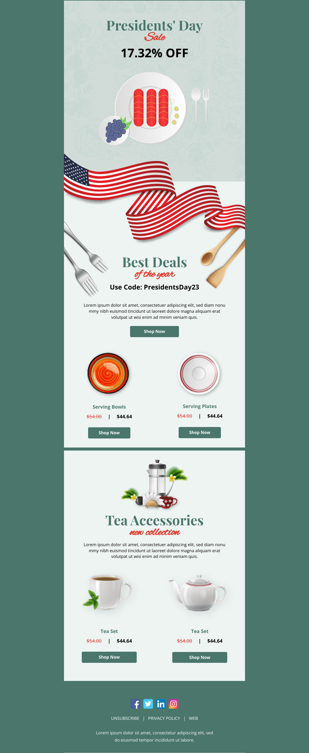 Laravel Mail Template - Dinnerware Collections