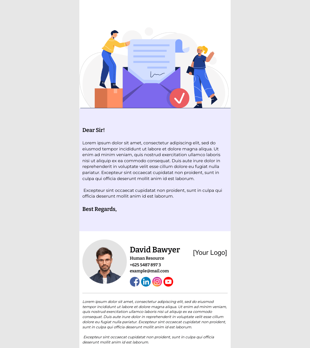 Laravel Mail Template - Disclaimer