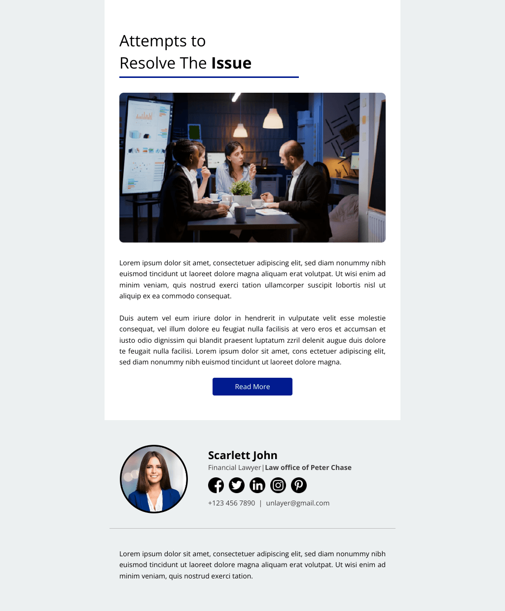 Laravel Mail Template - Dispute Resolution