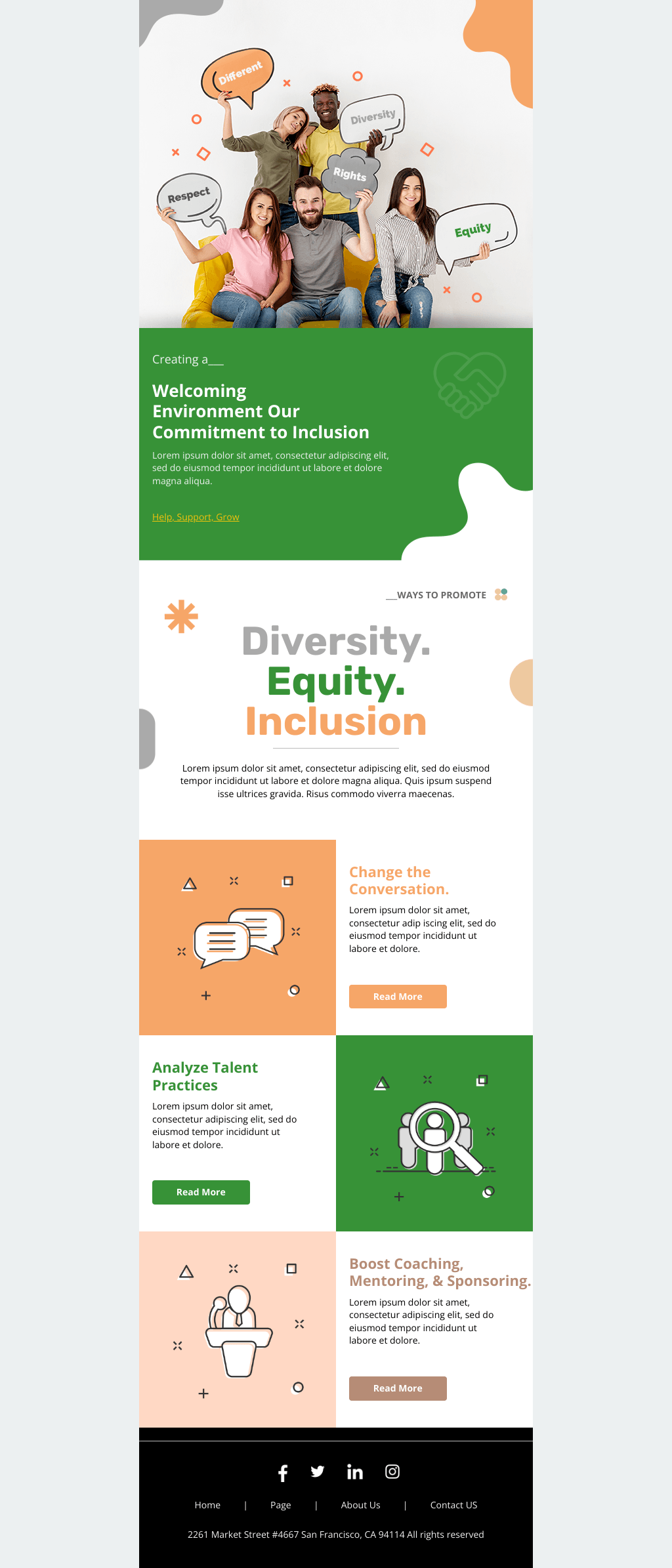 Laravel Mail Template - Diverse and Inclusive Environment