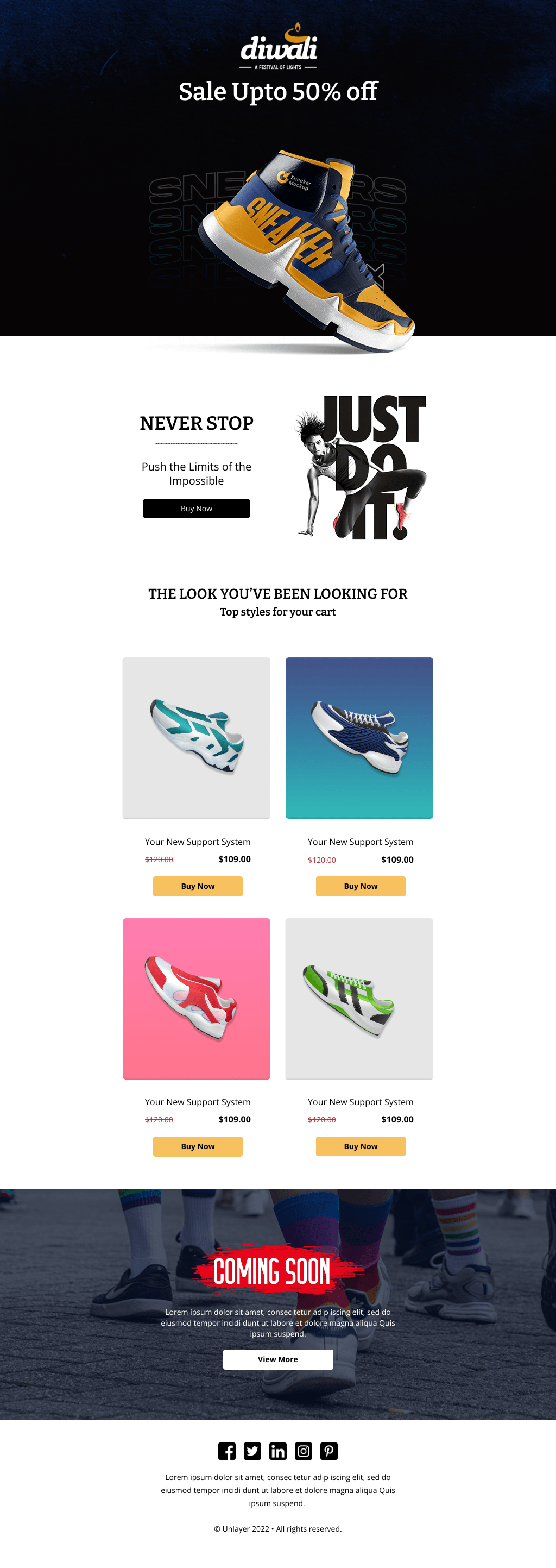 Laravel Mail Template - Diwali Footwear Sale