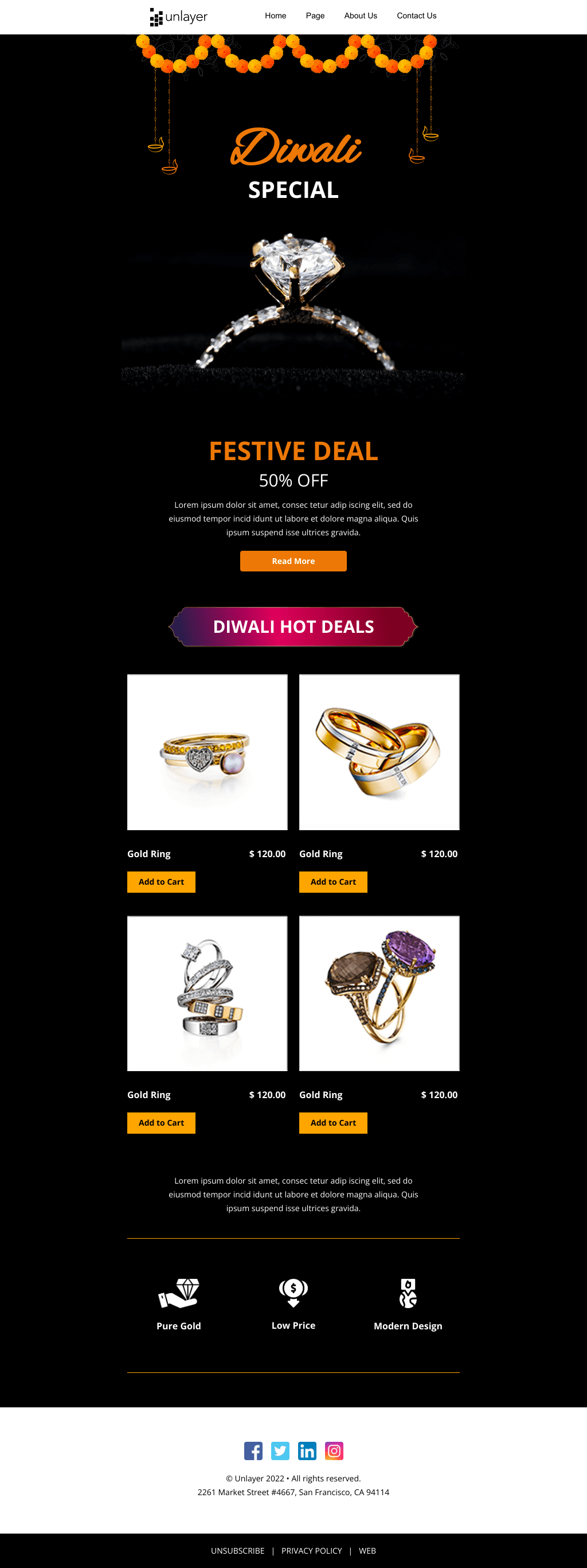 Laravel Mail Template - Diwali Jewelry Sale