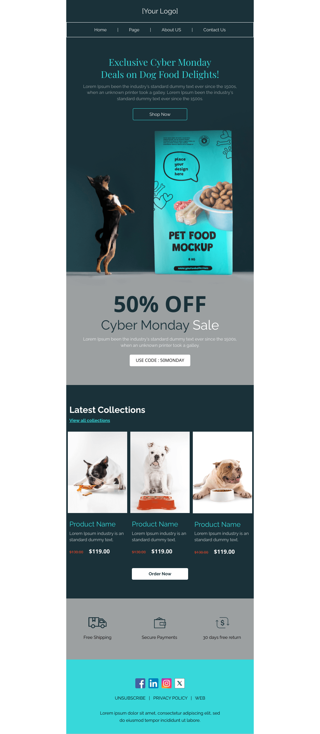 Laravel Mail Template - Dog Food Discounts