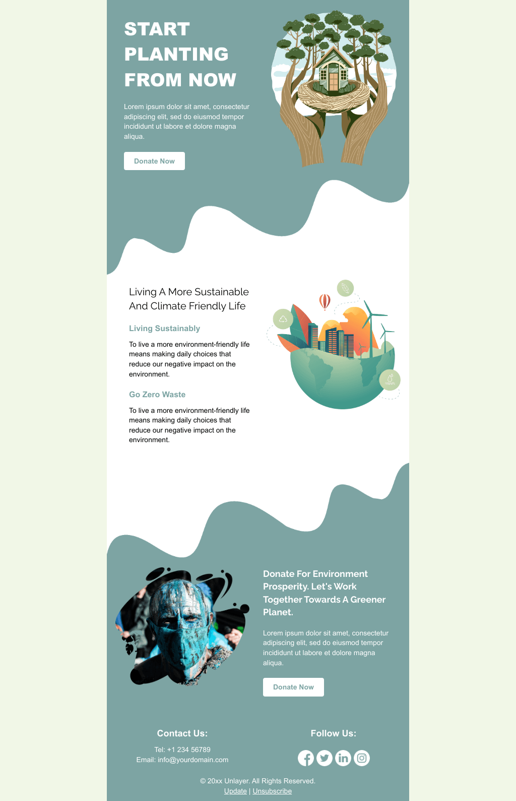 Laravel Mail Template - Donate For Environment’s Prosperity