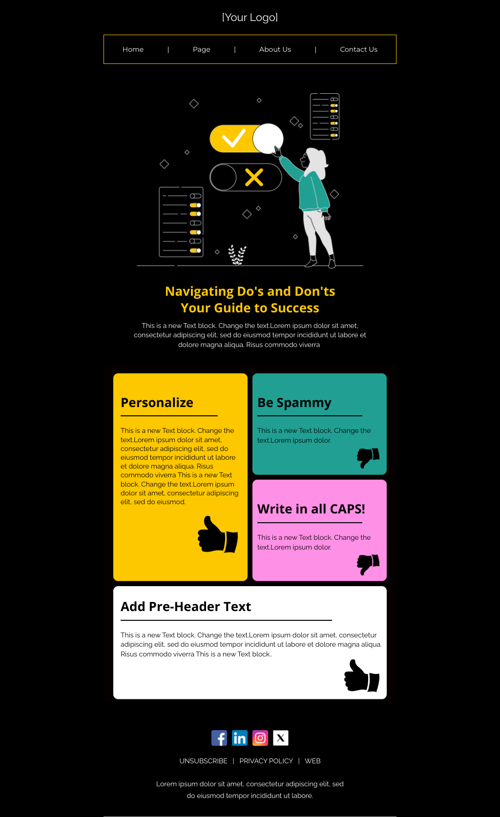 Laravel Mail Template - Dos and Don'ts