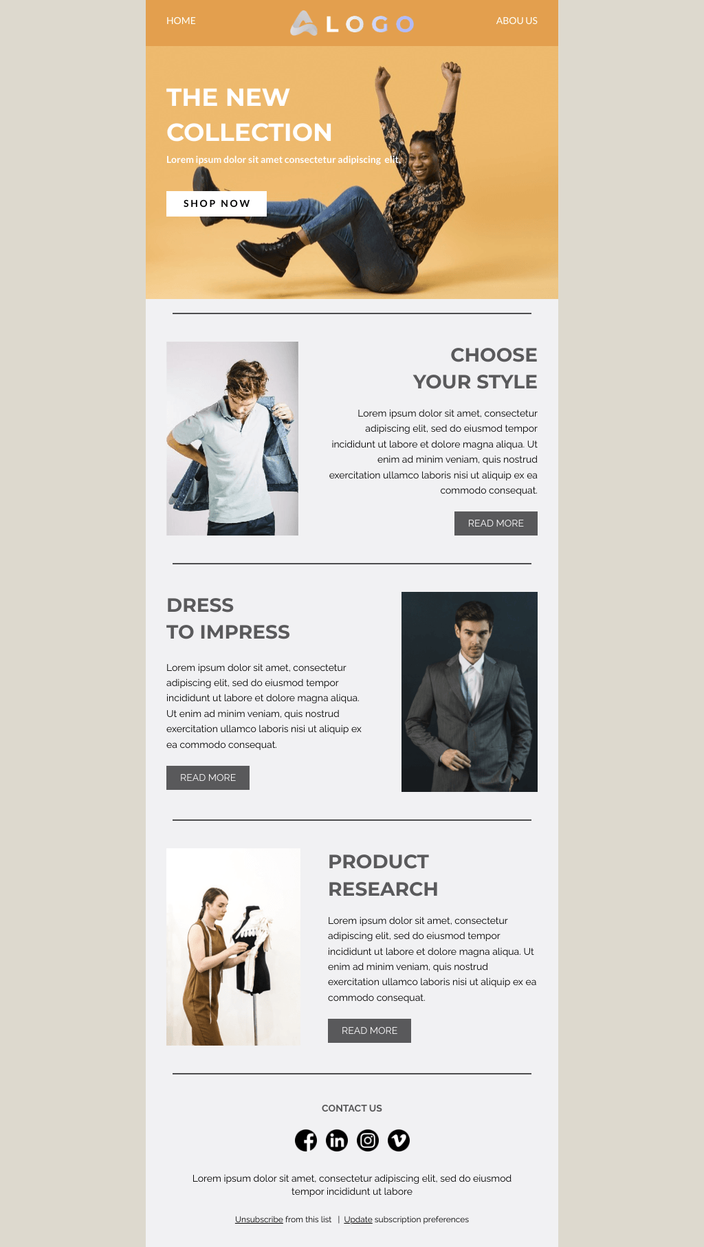 Laravel Mail Template - Dress Shop