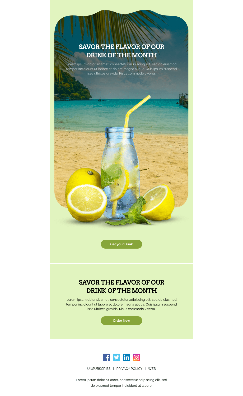 Laravel Mail Template - Drink of the Month