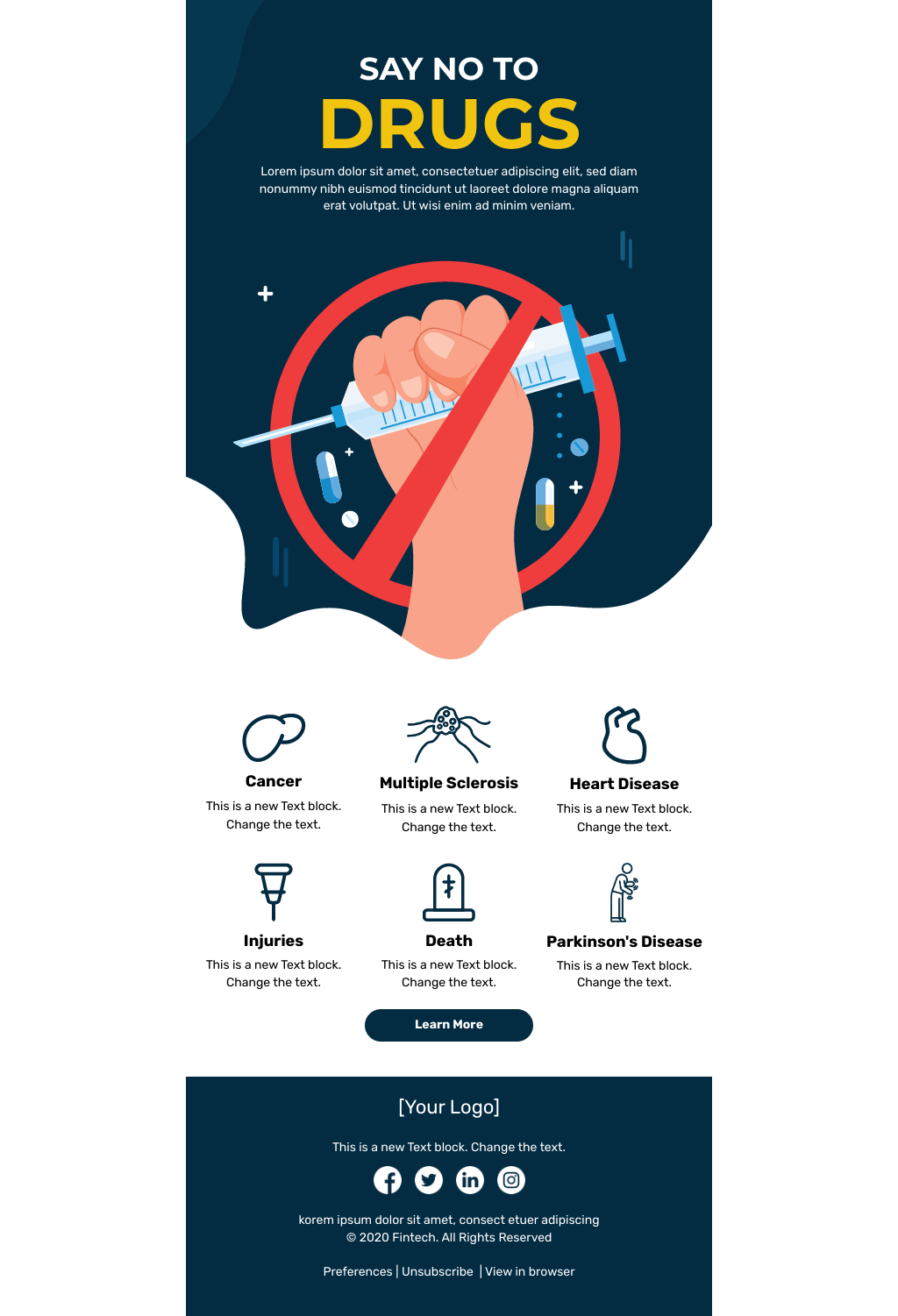 Laravel Mail Template - Drug Awareness