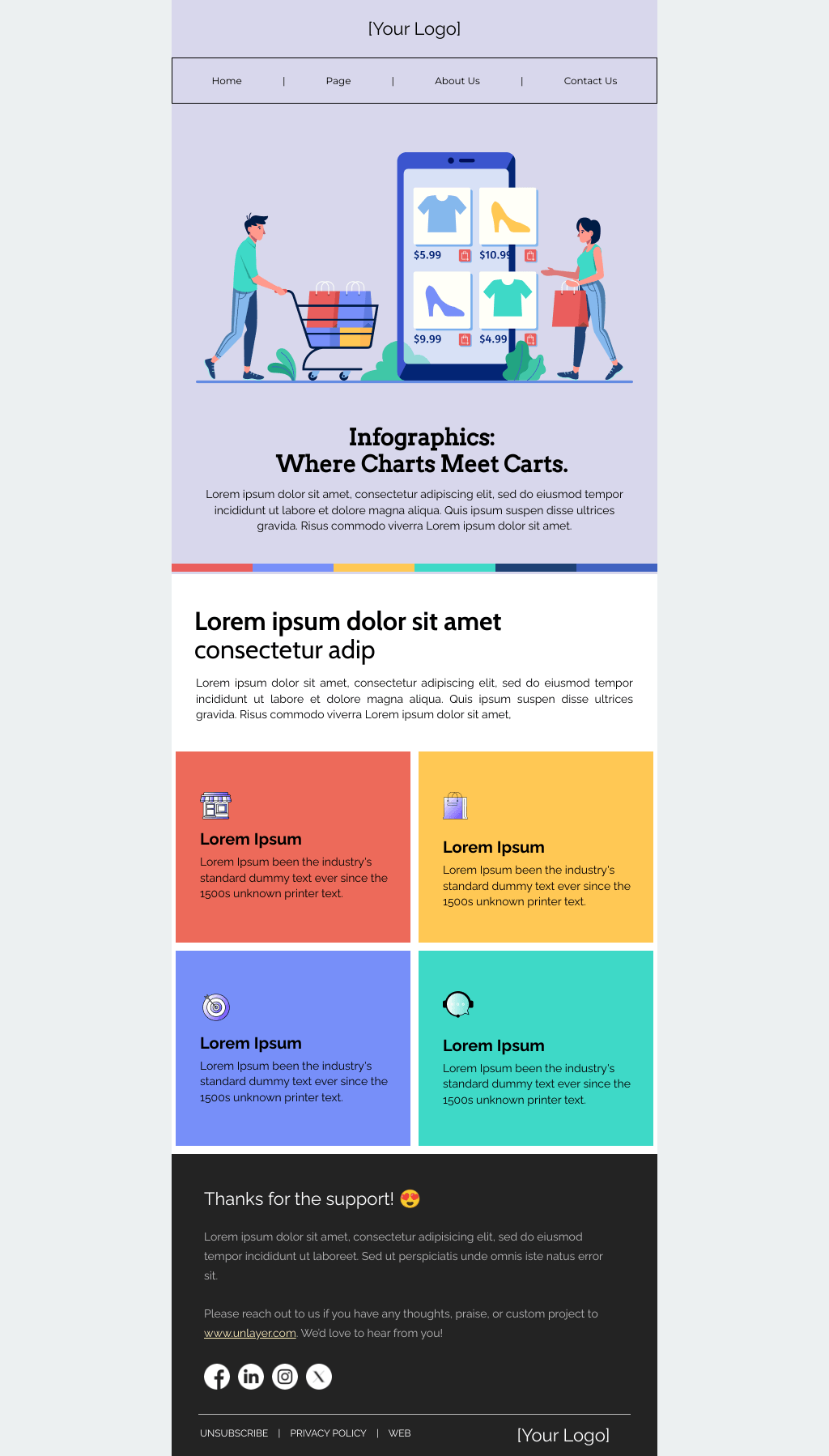 Laravel Mail Template - E-commerce Infographic