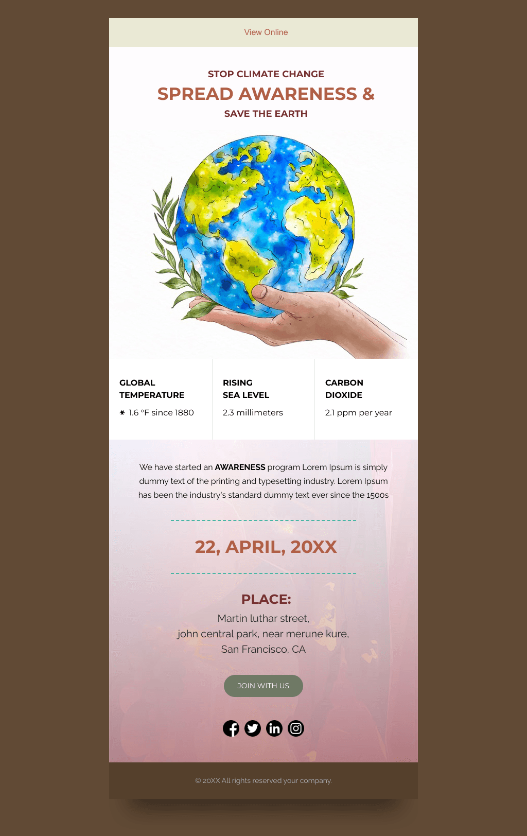 Laravel Mail Template - Earth Day Awareness Event