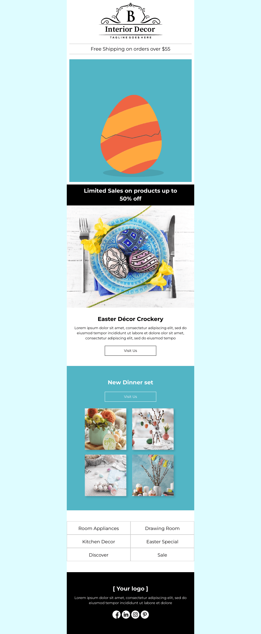 Laravel Mail Template - Easter Decor