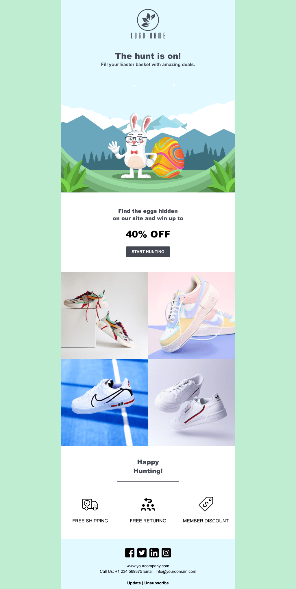 Laravel Mail Template - Easter Egg Hunt Sports