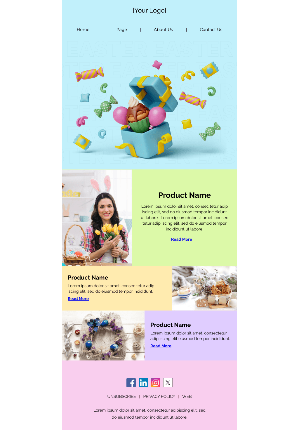 Laravel Mail Template - Easter Gift Ideas