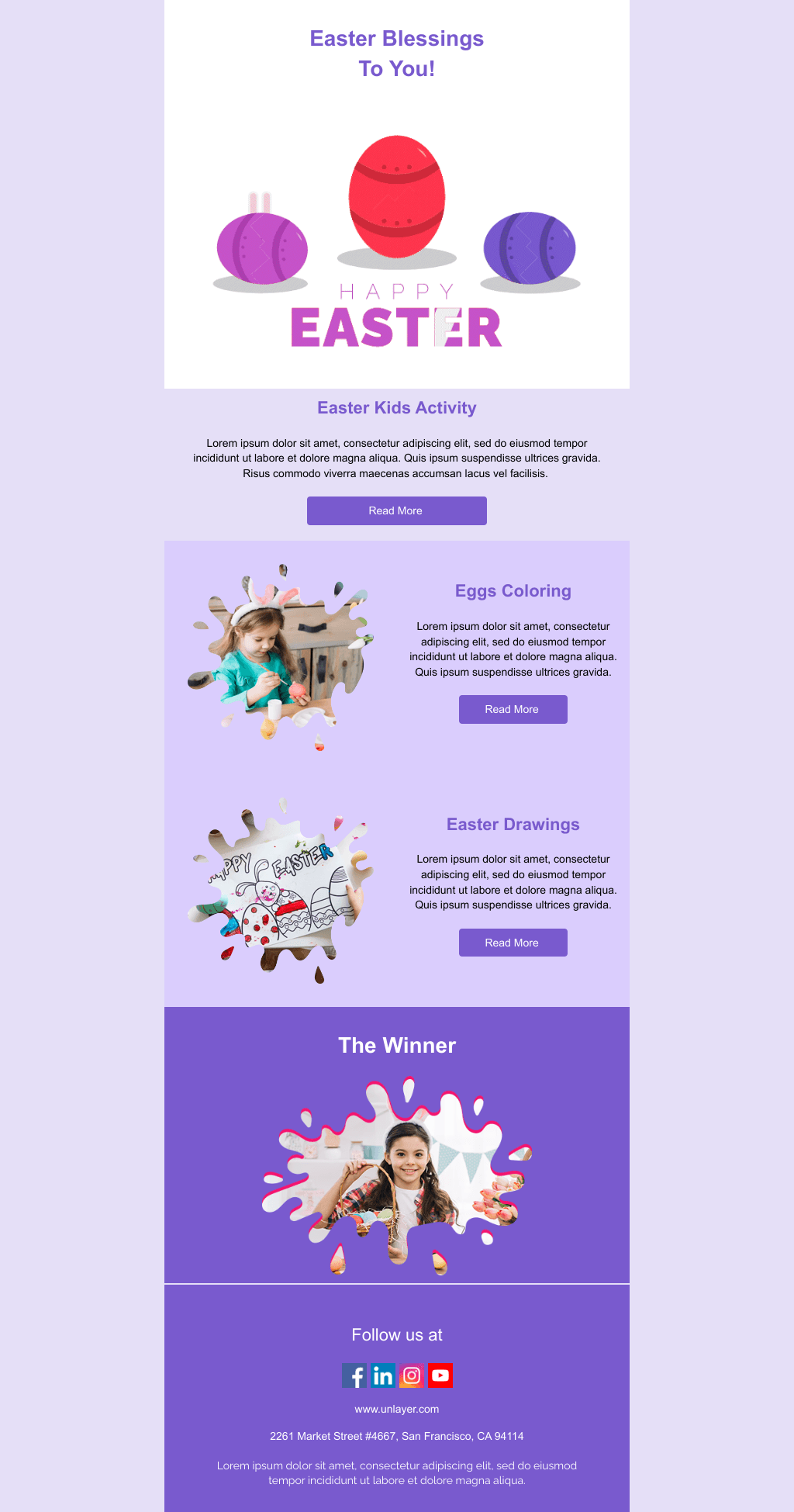Laravel Mail Template - Easter Happiness