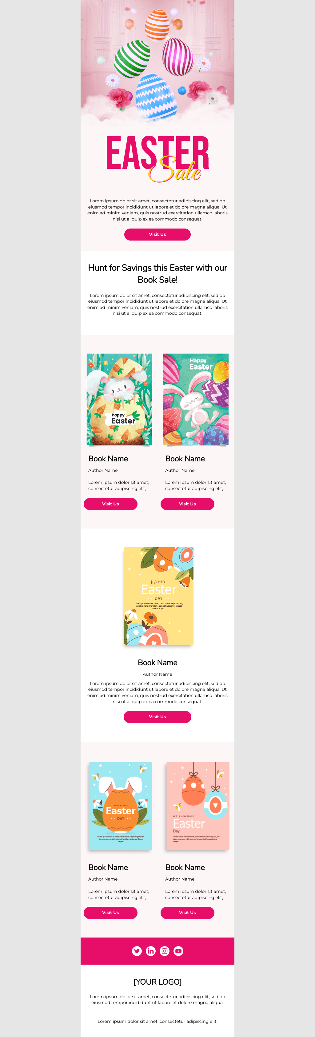 Laravel Mail Template - Easter Sales on Books 