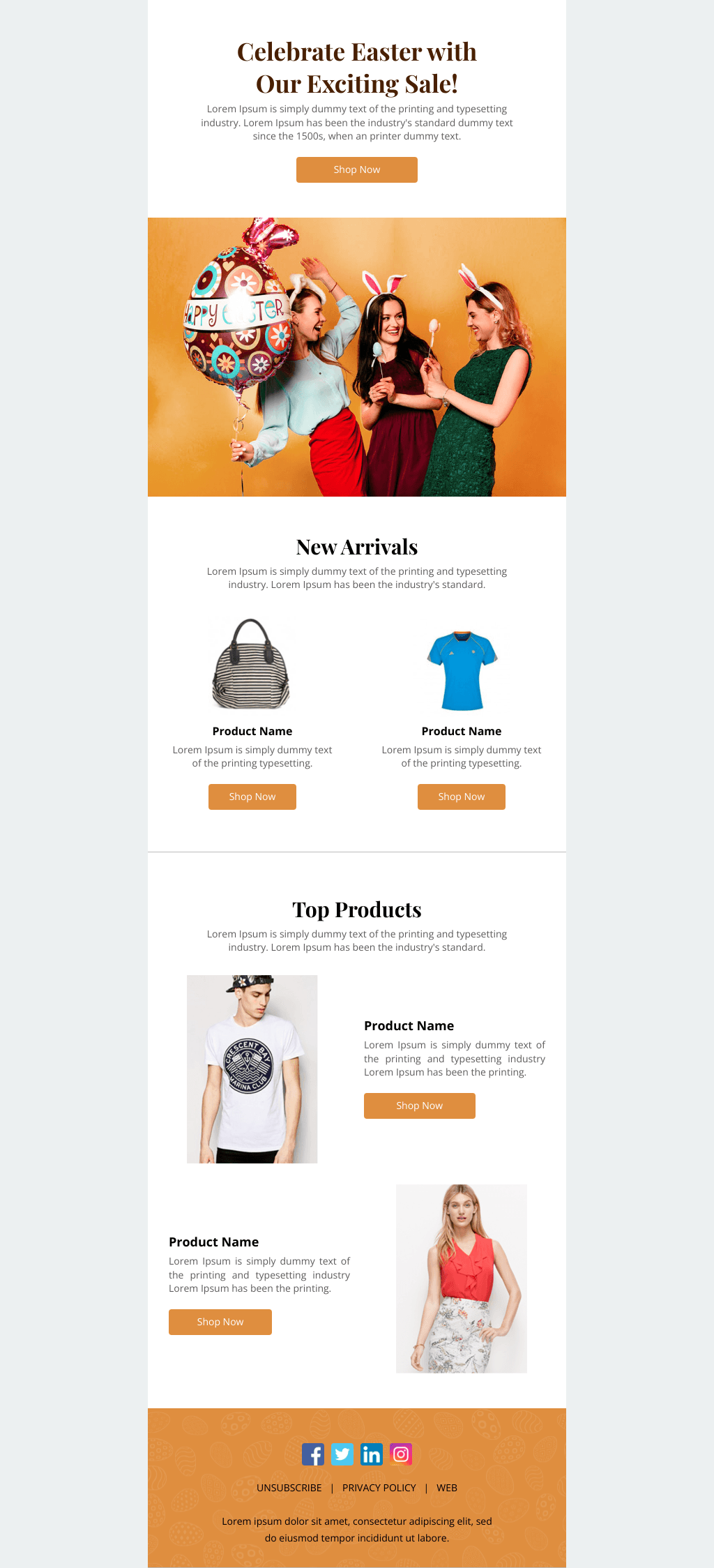 Laravel Mail Template - Easter Sales