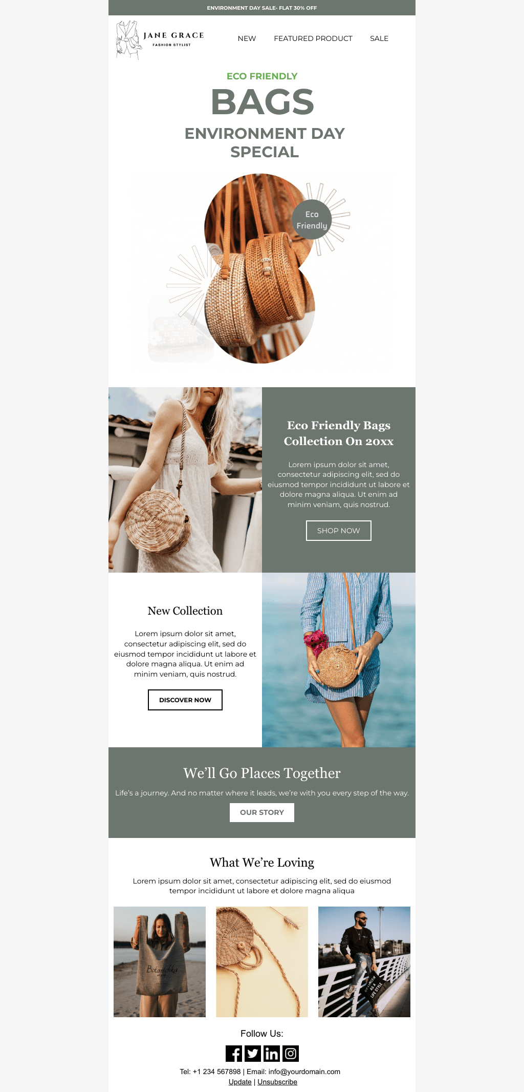 Laravel Mail Template - Eco Friendly Bags On Environment Day