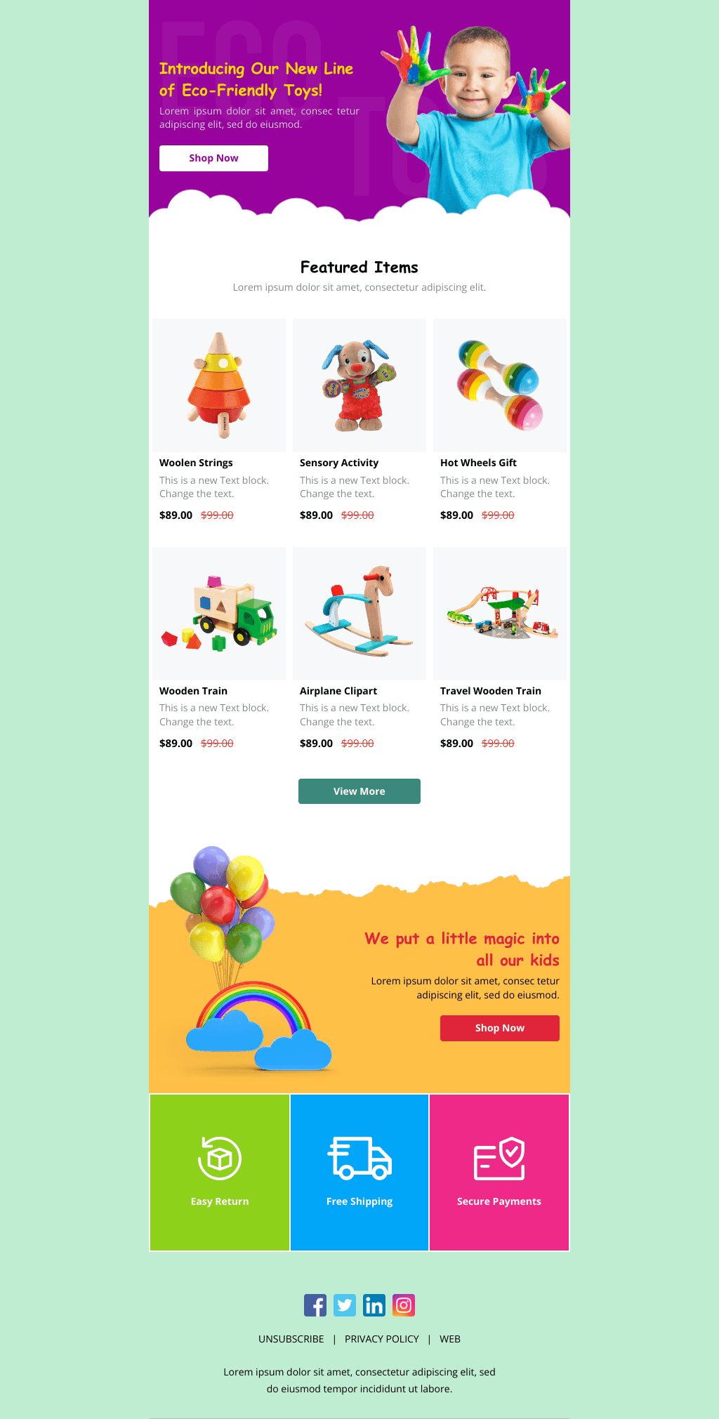 Laravel Mail Template - Eco Toys
