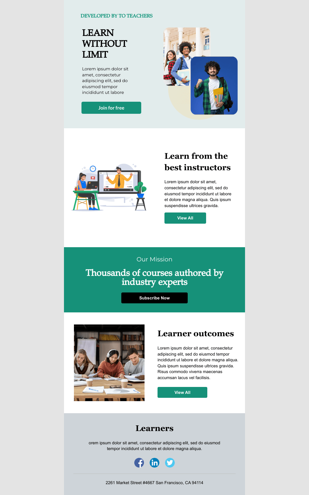 Laravel Mail Template - Edtech app subscription