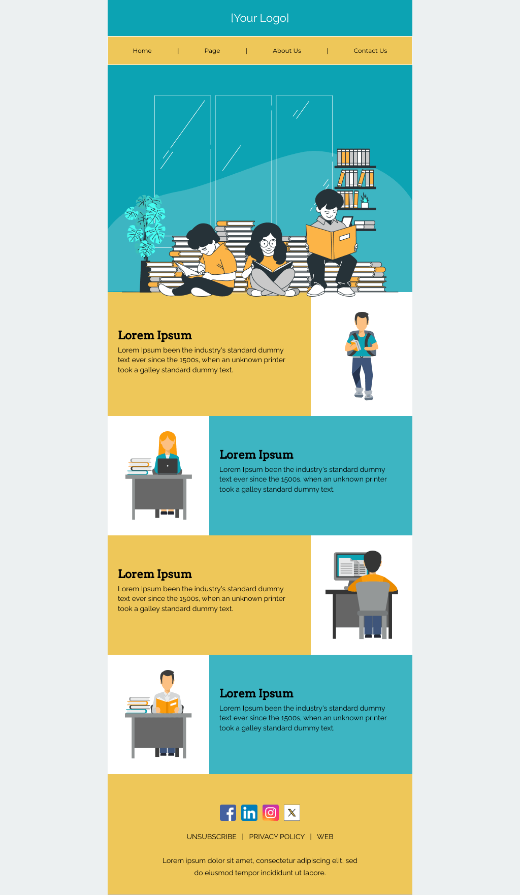 Laravel Mail Template - Education Infographic