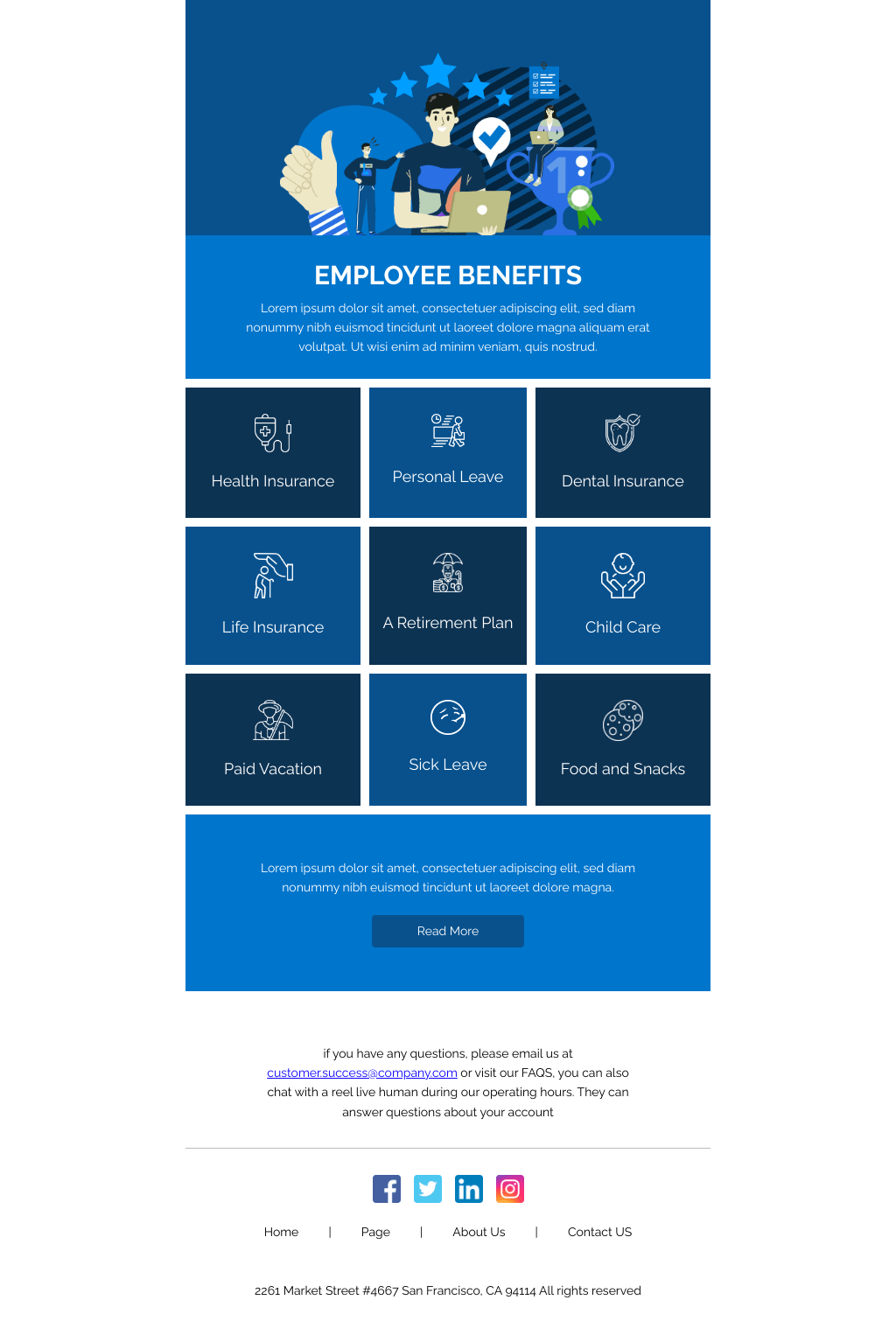 Laravel Mail Template - Employee Benefits