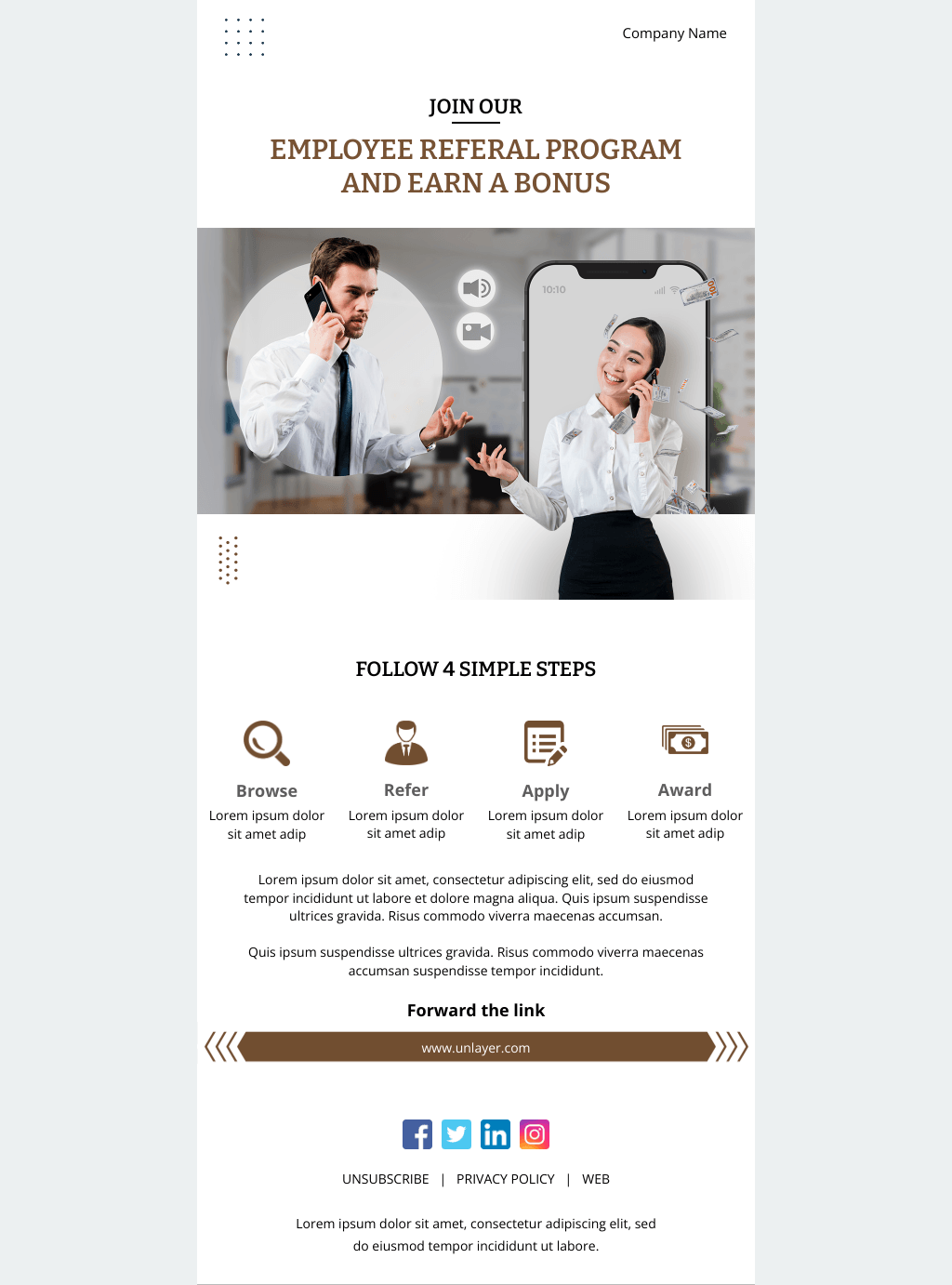 Laravel Mail Template - Employee Referral Program