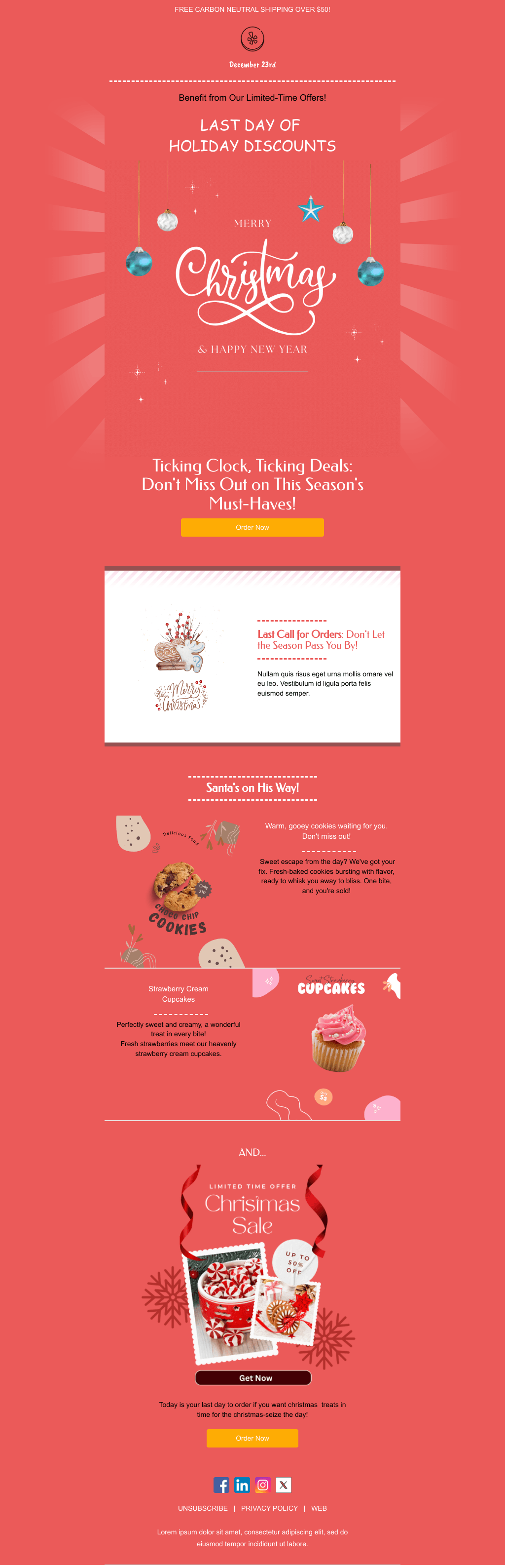 Laravel Mail Template - End of Year Discounts